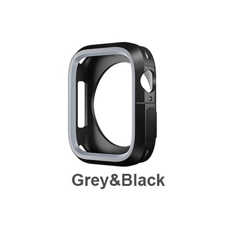 Vỏ silicon mềm hai màu chống va đập cho đồng hồ Apple Watch Case SE 6 5 4  3 2 1 44mm 40mm iWatch 42mm 38mm