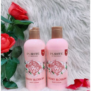 Sữa Dưỡng Thể body lotion PURITE PROVENCE Chiết Xuất Hoa Anh Đào Và Hoa Hồng