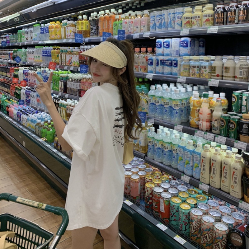 Áo Thun Tay Ngắn Dáng Rộng In Hình Mặt Cười Đơn Giản Trẻ Trung