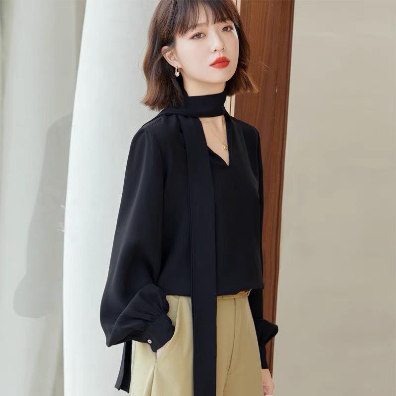 Áo sơ mi tay dài ALENA Fashion áo sơ mi nữ tay bồng sơ mi thiết kế lụa Hàn công sở phong cách tiểu thư sang chảnh SM003