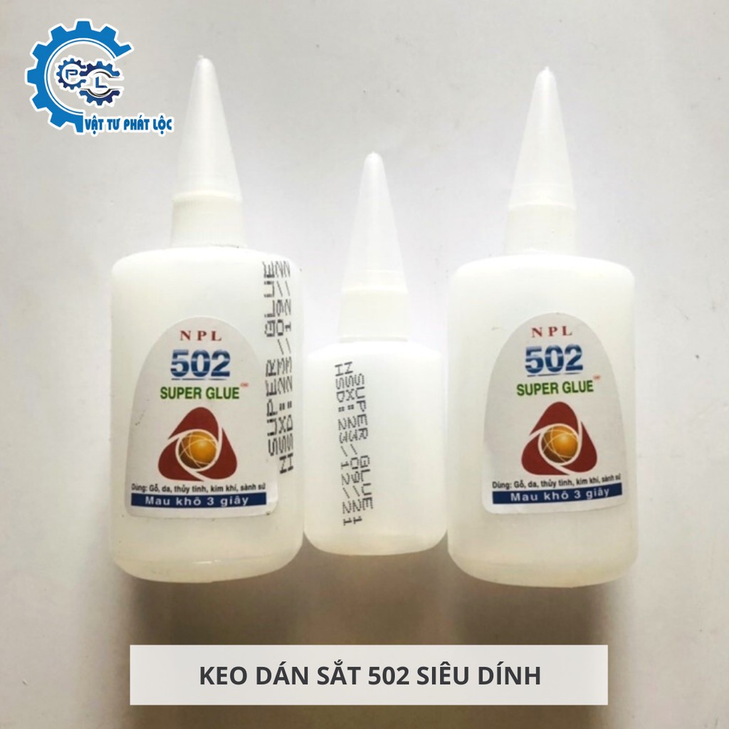 Keo 502 - keo dán sắt lọ tròn siêu dính 50ml, 100ml, 200ml