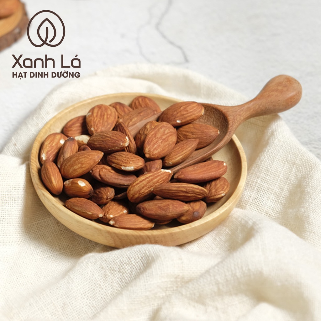 Hạt hạnh nhân Olam sấy chín hoặc sống đã tách vỏ nguyên vị loại A Xanh Lá nhập khẩu Mỹ