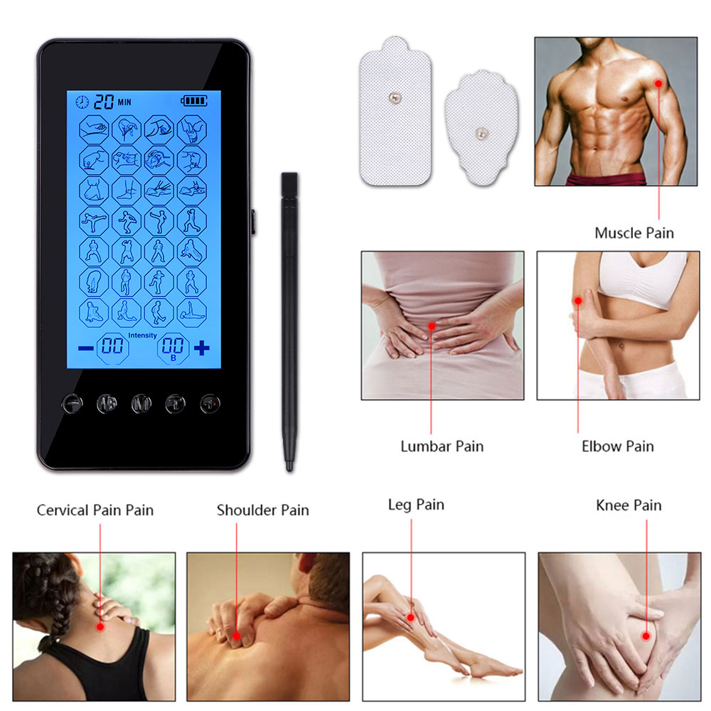 Máy liệu pháp massage Suolaer kích thích huyệt giảm đau 28 chế độ có màn hình LCD di động sạc được