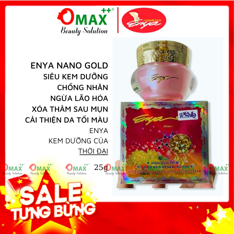 KEM ENYA VÀNG XOÁ THÂM NÁM - PHỤC HỒI DA 9 TRONG 1 - 25G - ENYA WHITENING COLLAGEN GOLD AGE-DEFYING CREAM