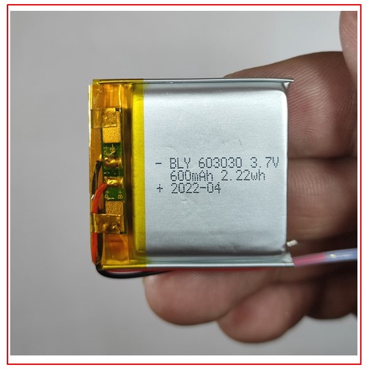 Pin Sạc Lithium 603030 3.7V Dung lượng 600 mAh