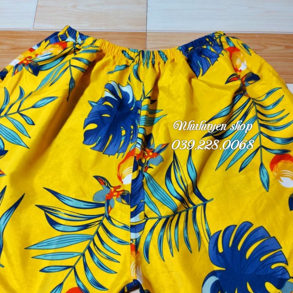 (chất kate thái 1 - kho HCM) bộ đào vàng đi biển, team - bộ hoa quả, trái cây big size - chuyên sỉ lẻ - nhuhuyen shop