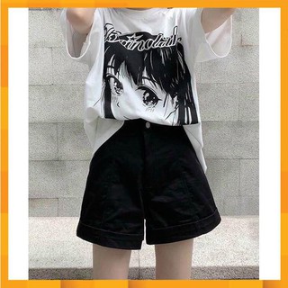 Set áo thun in hình cô gái quần shorts nữ 💖FREESHIP💖 Áo phông mix quần đùi kaki siêu xinh AD132 sunnystore