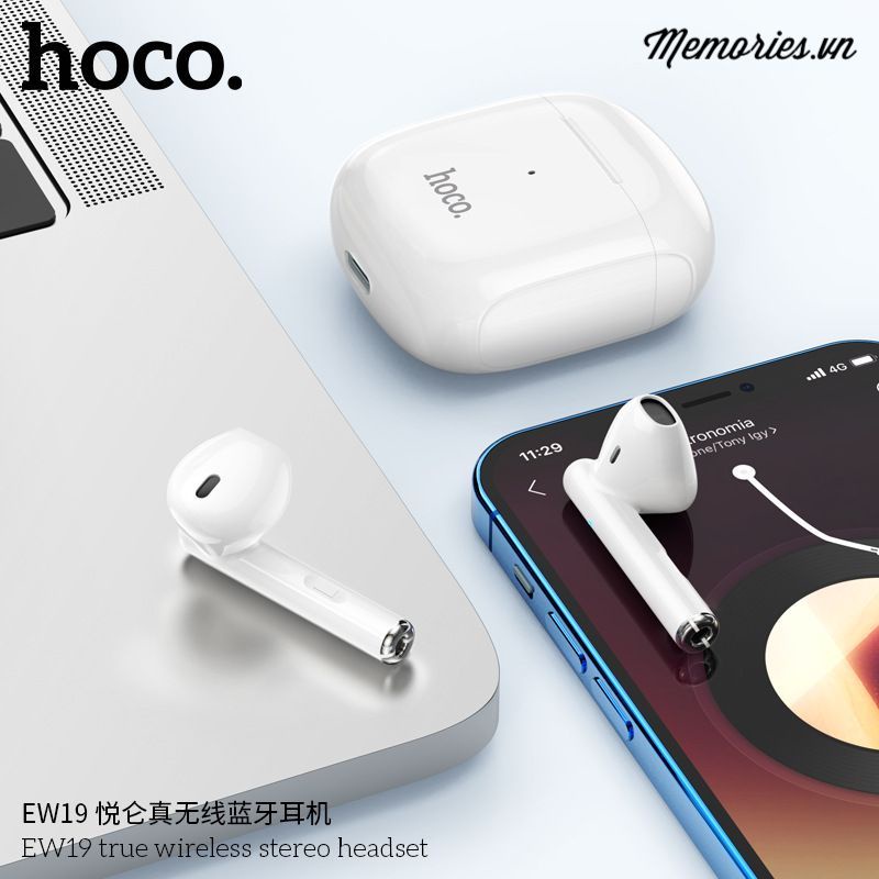 Hoco Earphones EW45, EW19, S19 ENC, ES34 TWS Bluetooth 5.0 chính hãng - Tai nghe thu âm móc vành tai, giảm tiếng ồn