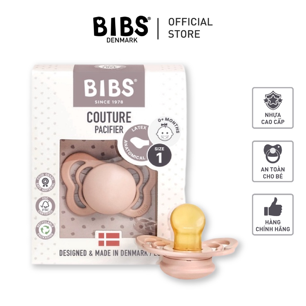 Ty Giả Cho Bé BIBS Couture Chính Hãng Núm Vát Cao Cấp Chất Liệu Cao Su