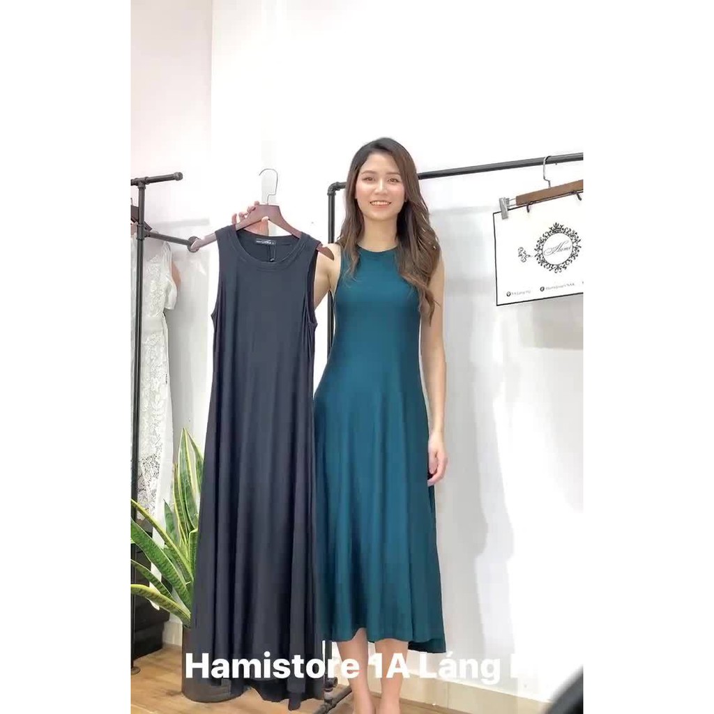 Đầm cotton 3 lỗ Hamistore V795