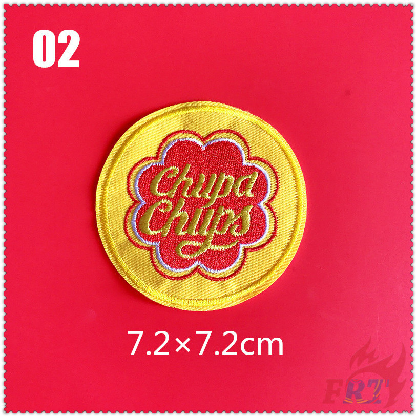 ✿ Thương Hiệu Thời Trang: Chupa Chups Sắt Trên Vá ✿ 1 Sticker Ủi Thêu Hình Huy Hiệu