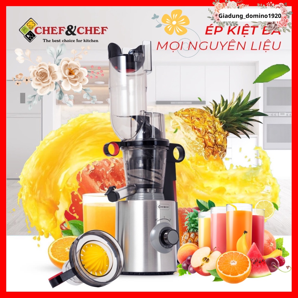 Máy Ép Chậm 2Trong1 CH-801D Ép Hoa Quả Nguyên Trái, Vắt Cam Bảo Hành 12 Tháng Thiết Kế Thông Minh Chất Liệu Cao Cấp