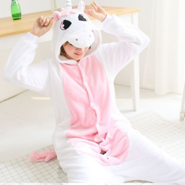 Bộ ngủ thú Unicorn hồng