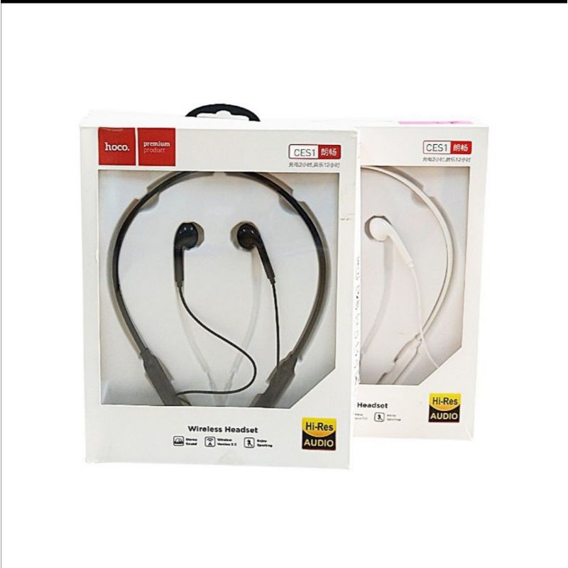 Tai nghe Bluetooth Hoco CES1 - Ear-bud, Neck-band Đen 25g