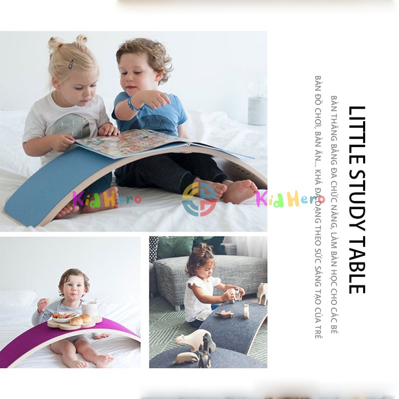 Ván Thăng Bằng Yoga Cho Trẻ Em Theo Bài Tập Montessori, Ván Bập Bênh Đa Năng - Dòng Sản Phẩm Kích Hoạt Não Không Gian