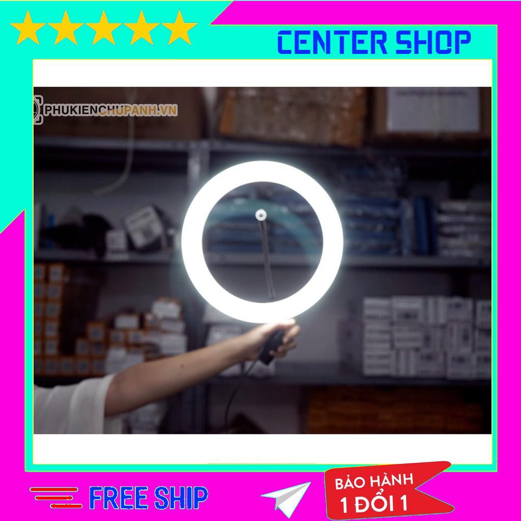 Đèn Led livestream 20cm, đèn livestream hỗ trợ trang điểm, chụp ảnh, quay phim 3 chế độ sáng - center shop