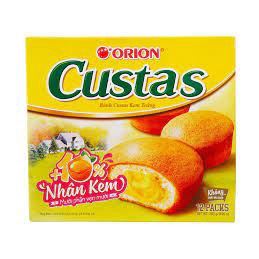 Bánh custas orion kem pho mai dâu /nhân kem sữa / nhân kem trứng 12 cái 282g