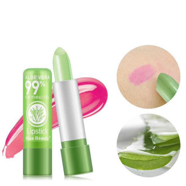 [RẺ VÔ ĐỊCH] Son dưỡng lô hội làm hồng môi đổi màu giữ ẩm rất đẹp KissBeauty | Thế Giới Skin Care