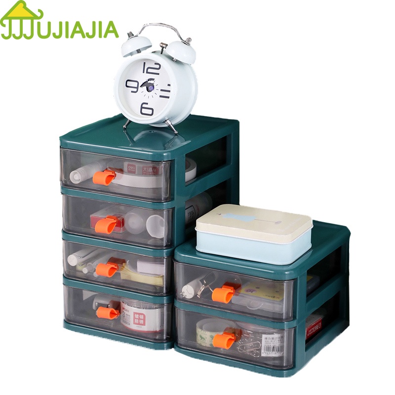 Hộp đựng đồ dùng JUJIAJIA thiết kế trong suốt nhiều lớp đa năng tiện lợi