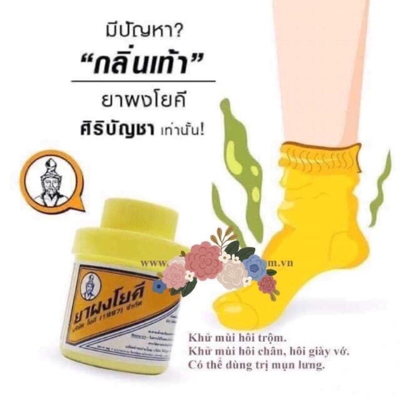 Phấn Rôm Khử Mùi Giày YOKI POWDER 60gr Thái Lan