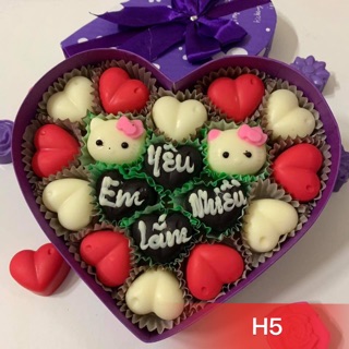 Socola Valentine Handmade loại nhỏ (nhận viết chữ theo yêu cầu)
