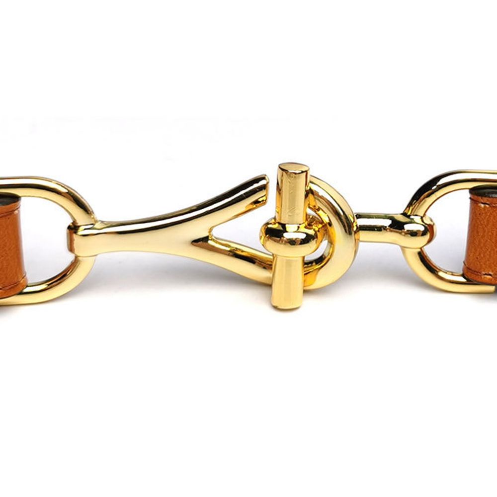 Thắt lưng da PU khóa kim loại kiểu cổ điển phong cách Hàn Quốc cho nữ