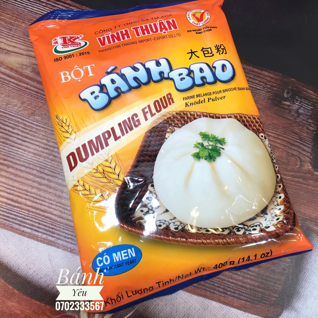 Bột bánh bao trộn sẵn có men - Bột bánh bao có men Vĩnh Thuận 400g - NL20