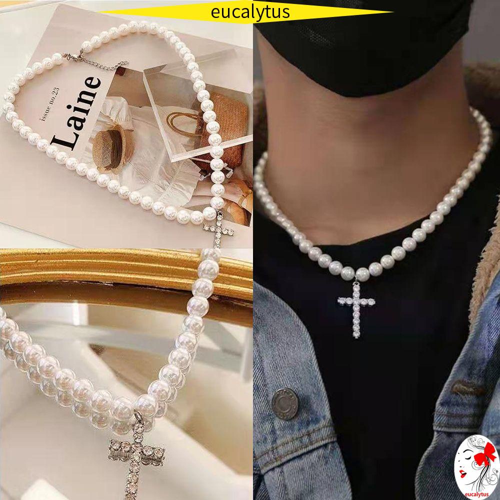 🌸Eutus🌸 Vòng cổ Choker đính hạt ngọc trai nhân tạo thời trang