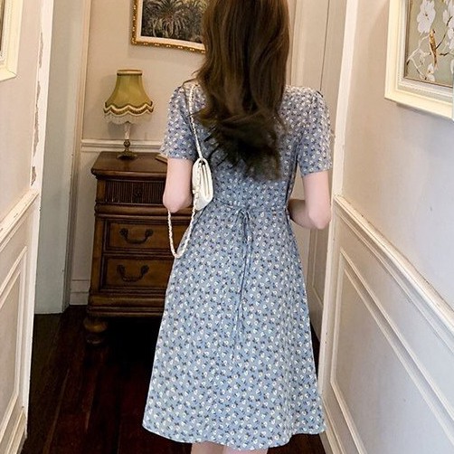 Váy voan tơ cao cấp bèo tiểu thư, đầm nữ cổ bèo màu be Emmei -v127 | BigBuy360 - bigbuy360.vn