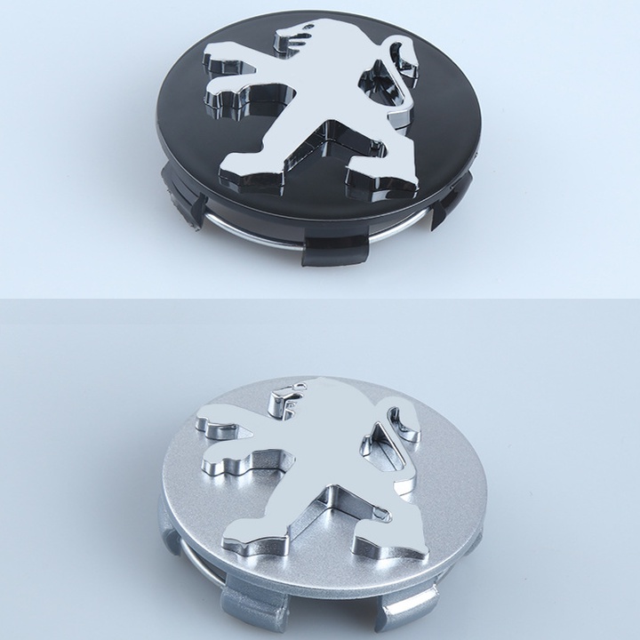 1 chiếc Logo chụp mâm, ốp lazang bánh xe ô tô Peugeot đường kính 60mm mã POT60