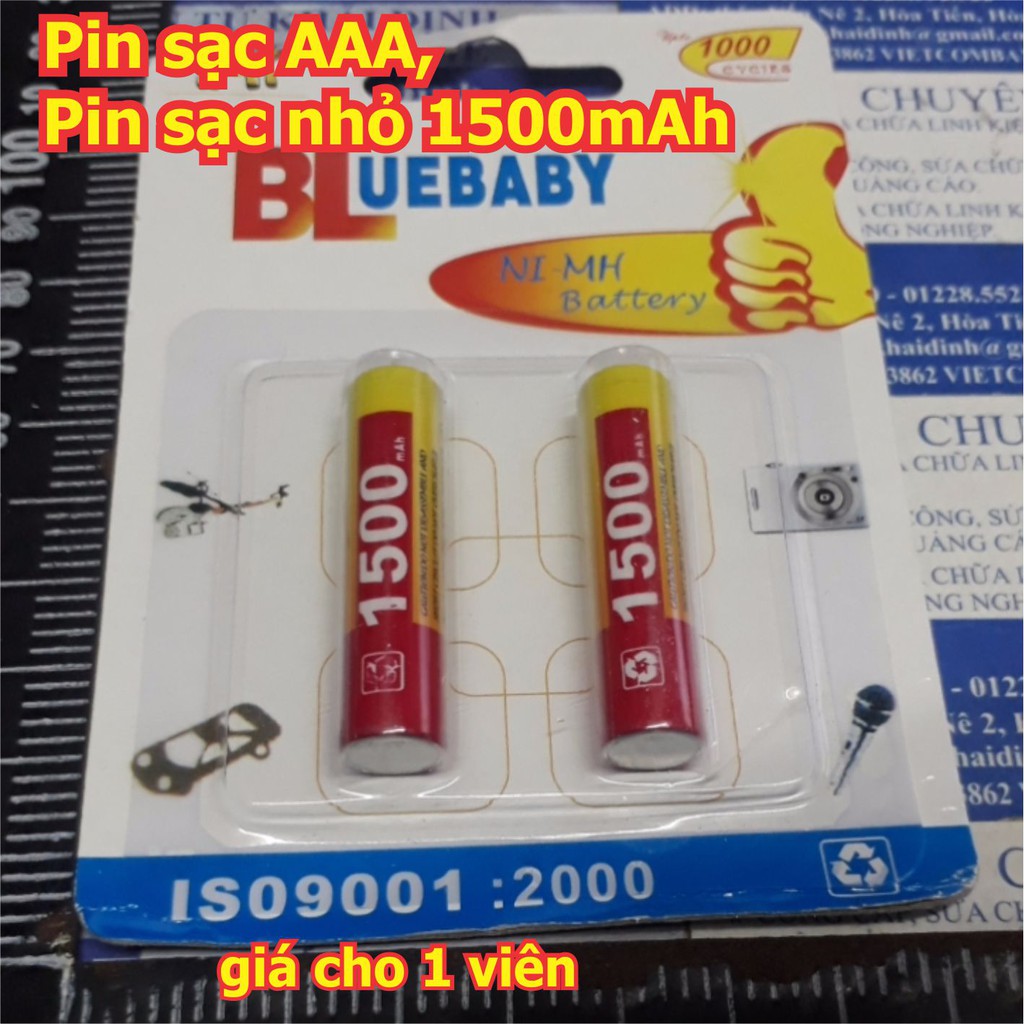 Pin sạc AAA, Pin sạc nhỏ 1500mAh dùng cho micro, máy ảnh, xe đồ chơi VV kde5800