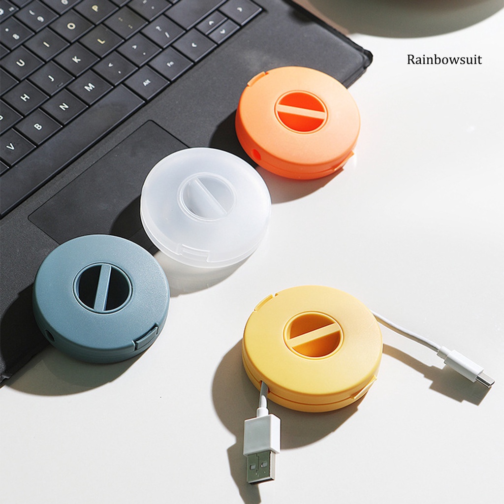 Hộp Quấn Dây Cáp Sạc / Tai Nghe Bằng Nhựa Tiện Dụng Mang Theo Du Lịch Nhiều Màu Tự Chọn