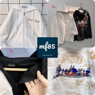 Áo khoác nỉ in bugs chất liệu nỉ ngoại 2 màu đen trắng hot trend-moonfashion85