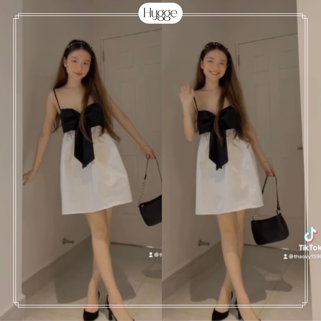 Hygge | Đầm hai dây đính nơ cao cấp - Chloe Dress | WebRaoVat - webraovat.net.vn