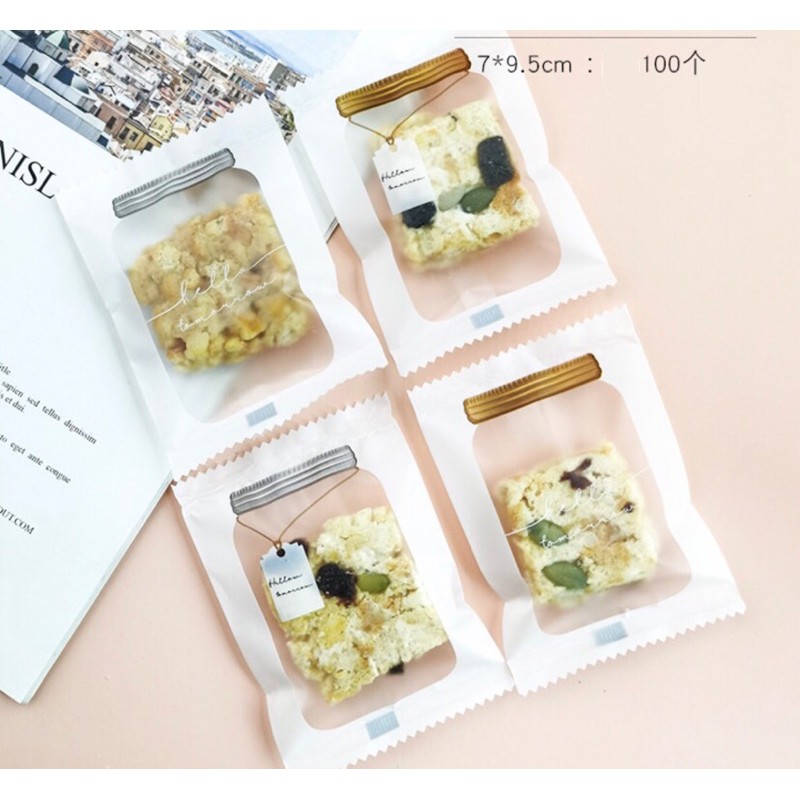 Túi nhựa đựng bánh dứa, cookie 100 cái nhiều mẫu