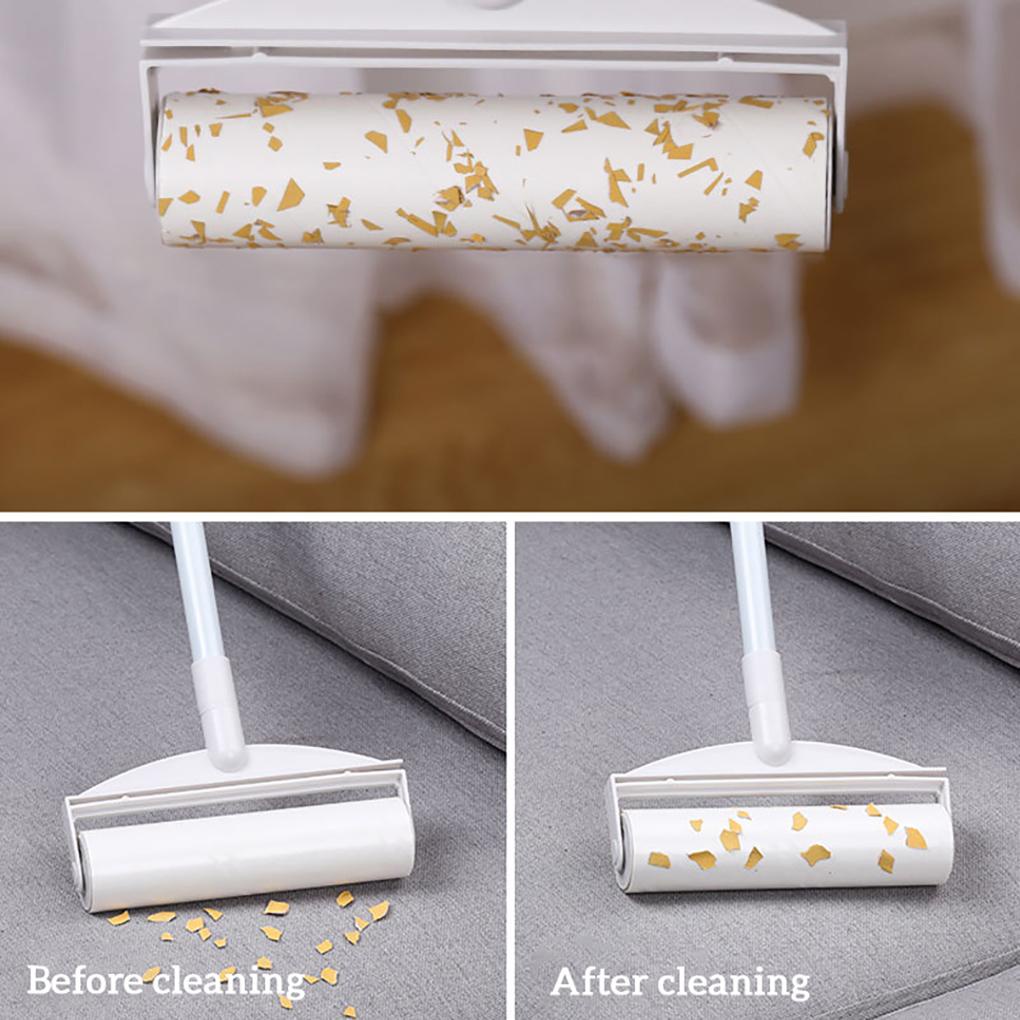 Set 60 Cây Lăn Giấy Dính Bụi Bẩn / Lông Thú Cưng Có Thể Tháo Rời Kèm Móc Treo Đồ Nội