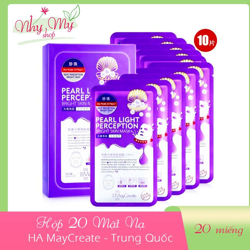 Hộp 20 miếng Mặt nạ HA MayCreate Xanh và Tím [mask HA] nội địa Trung Quốc