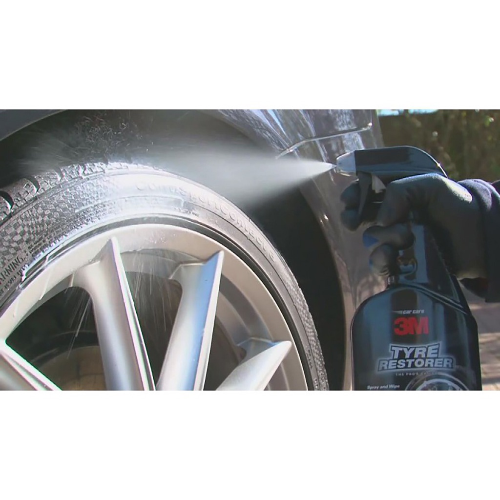 Chai Xịt Vệ Sinh Bảo Dưỡng Và Phủ Bóng Lốp Ô Tô Xe Máy 3M 39042 Tire Restorer 437ml - Nhập Khẩu 3M USA