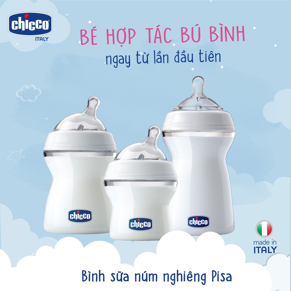 🎀Có Sẵn🎀 BÌNH SỮA CHICCO NÚM NGHIÊNG 150ML