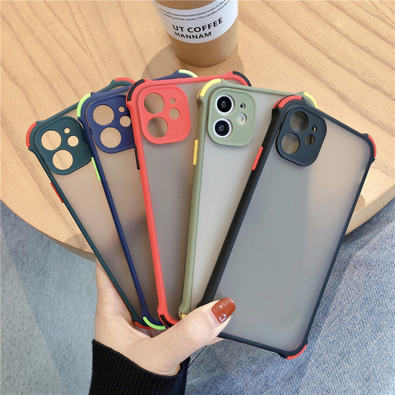 Huawei P50 P40 Pro P30 Pro P30 Lite Mate 20 Pro Mate 30 Mate 40 anti crack frosted  Soft TPU + plastic Shockproof Case Cover