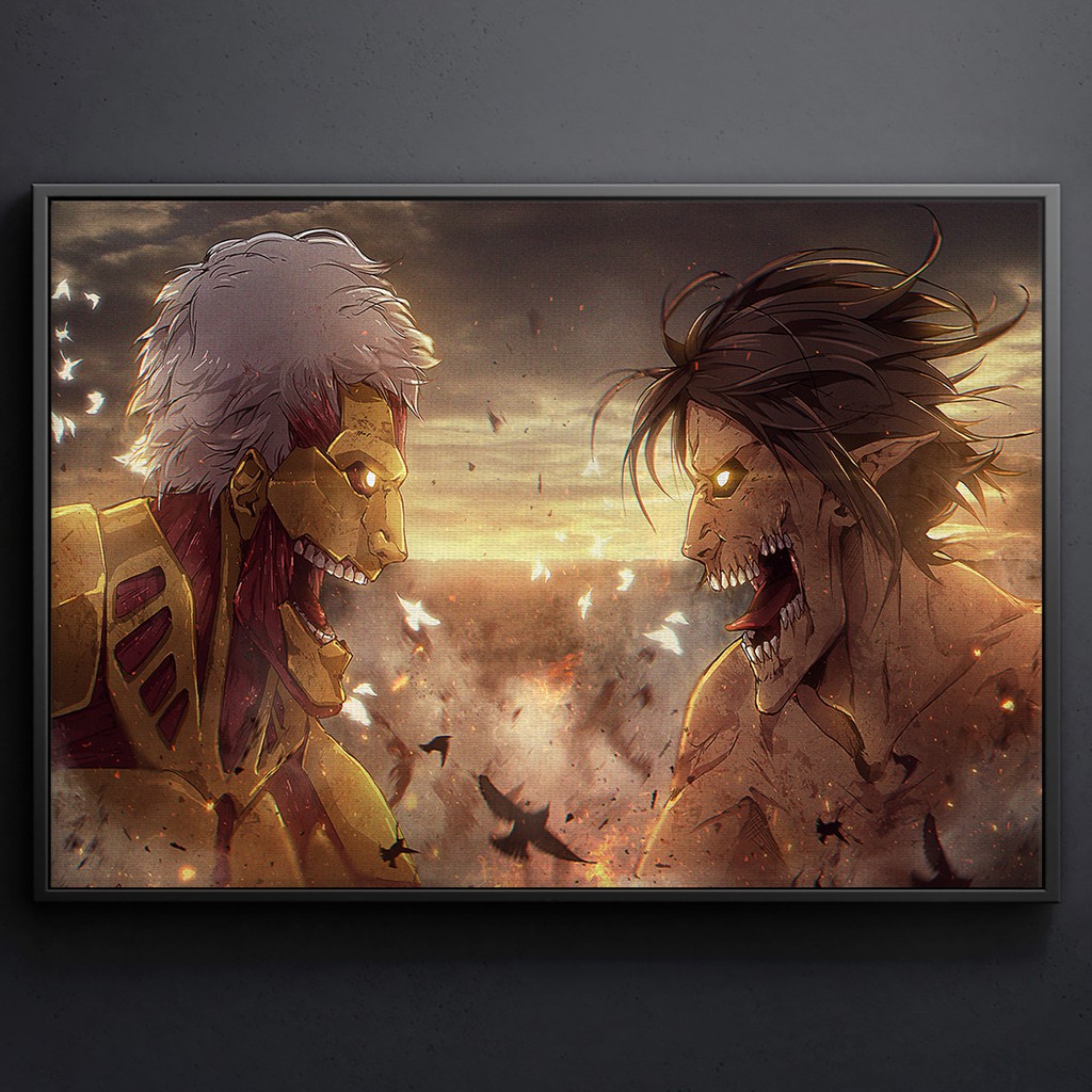 TRANH CANVAS ANIME ATTACK ON TITAN treo tường in theo yêu cầu 4