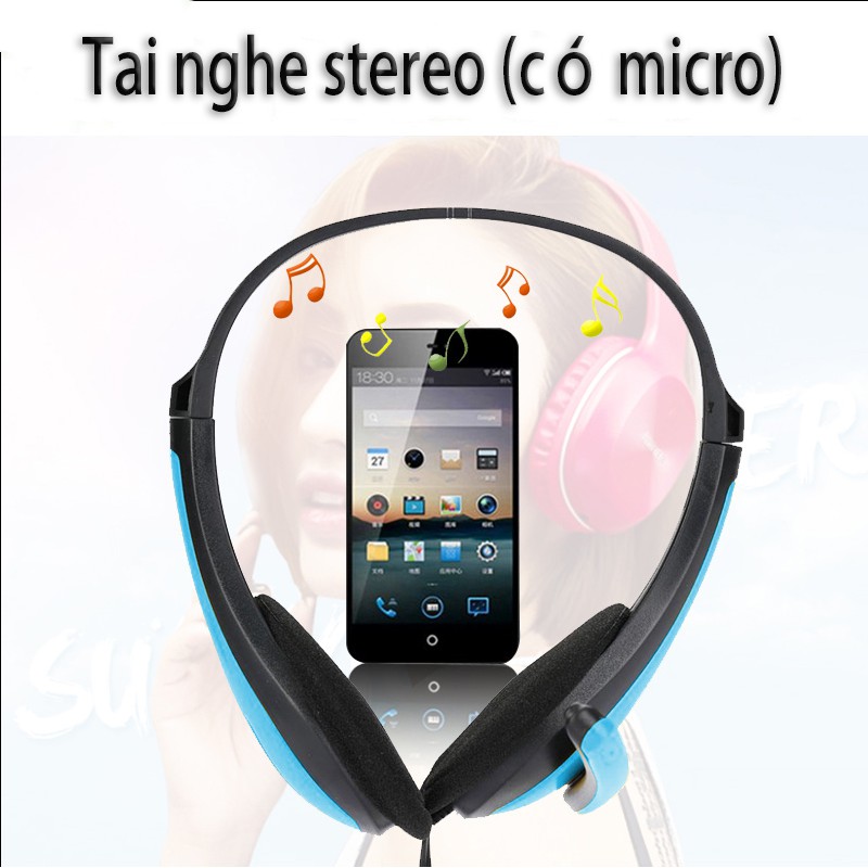 Tai Nghe Chụp Chơi Game Tích Hợp Micro Chất Lượng Cao Cho Máy Tính/ Nghe Nhạc Mp3