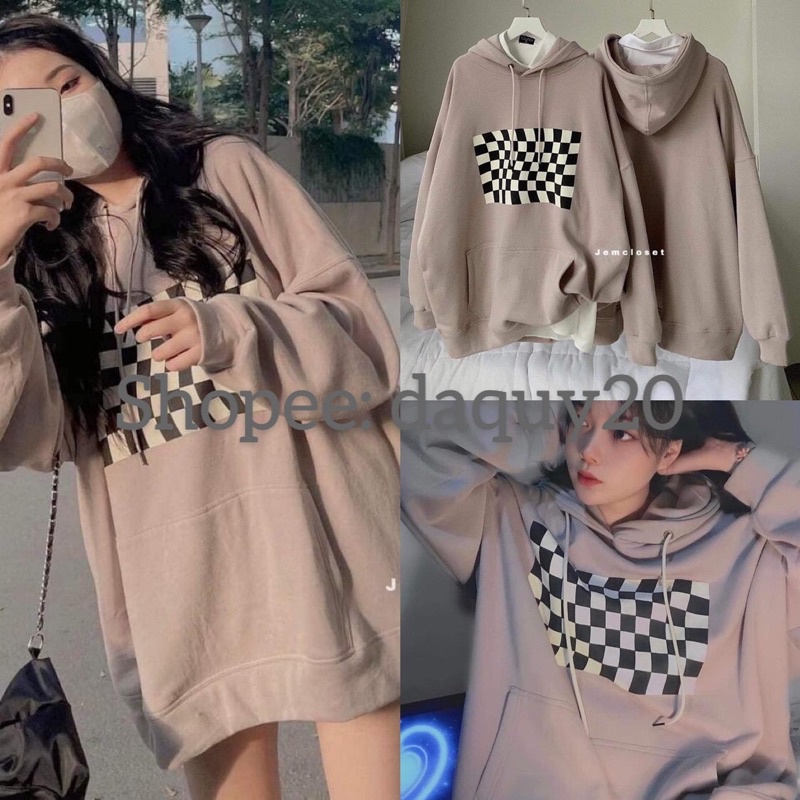 áo Hodie nỉ bàn cờ🌸áo HODIE nỉ ngoại DAQUY20🌸chất nỉ ngoại không xù👉ảnh thật cuối