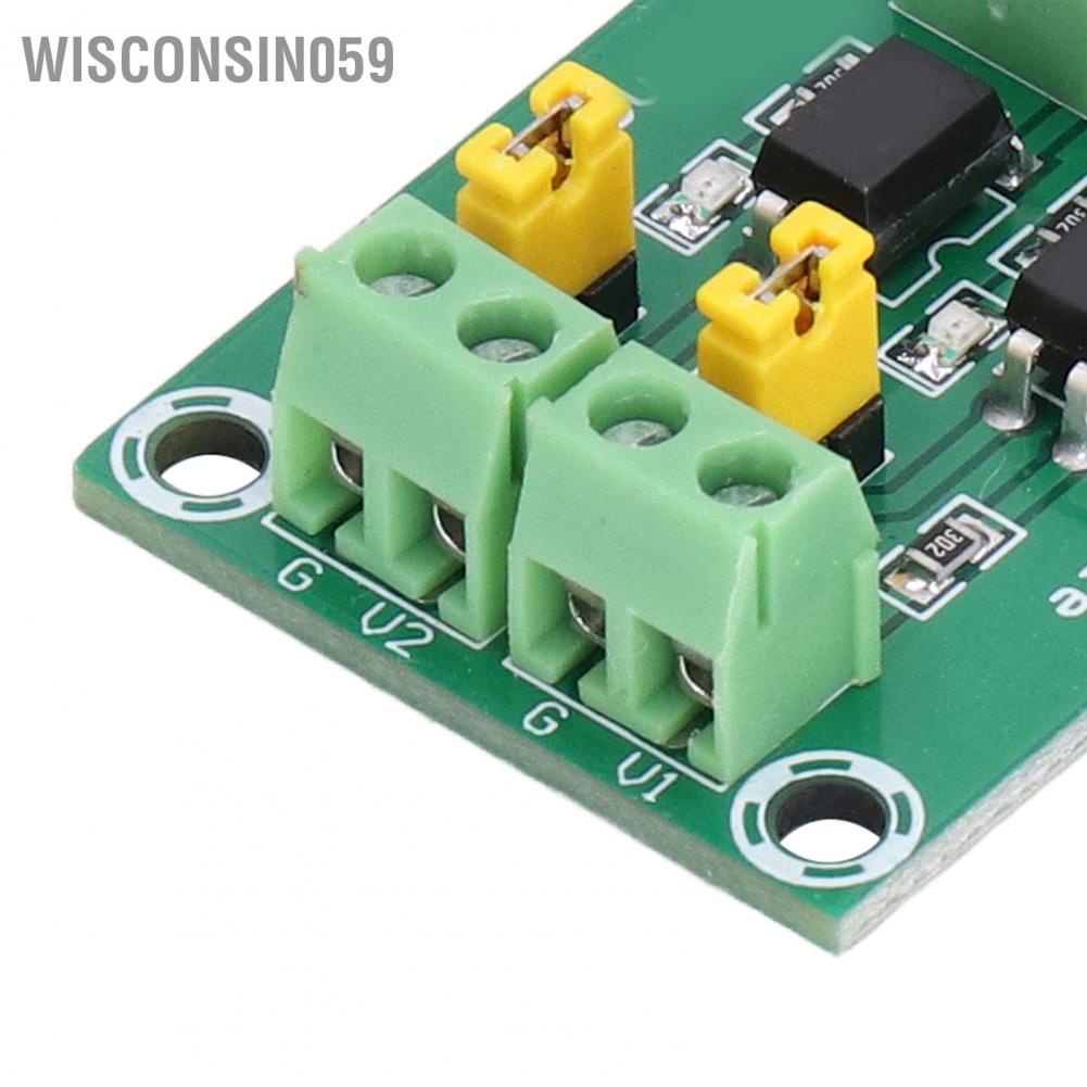 Wisconsin059 Mô-đun cách ly quang học 2 kênh Bo mạch chuyển đổi đầu ra trình điều khiển Optocoupler quang điện