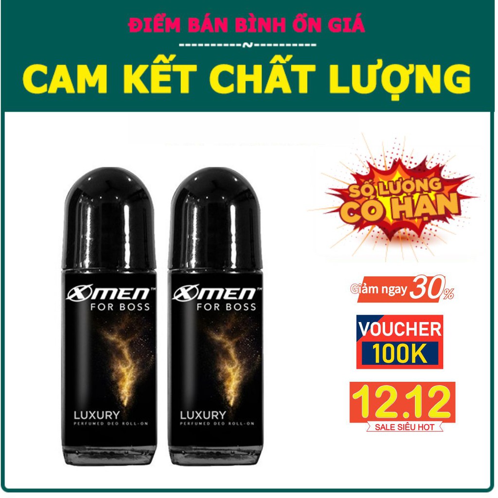 Bộ 2 Lăn khử mùi Xmen for boss 50ml Hương Sang Trọng Luxury