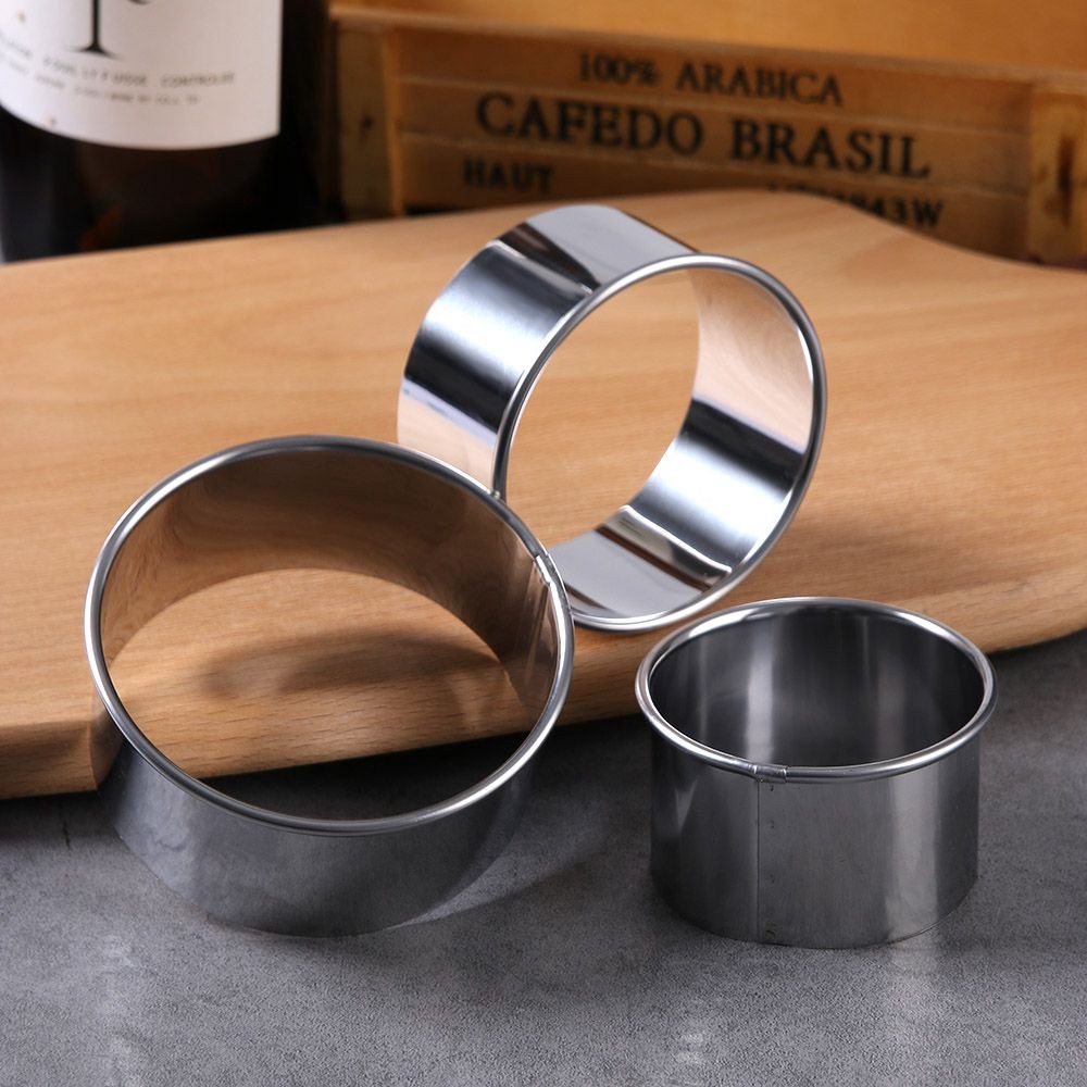 Bộ 3 khuôn tròn inox cắt bột bánh há cảo tiện dụng