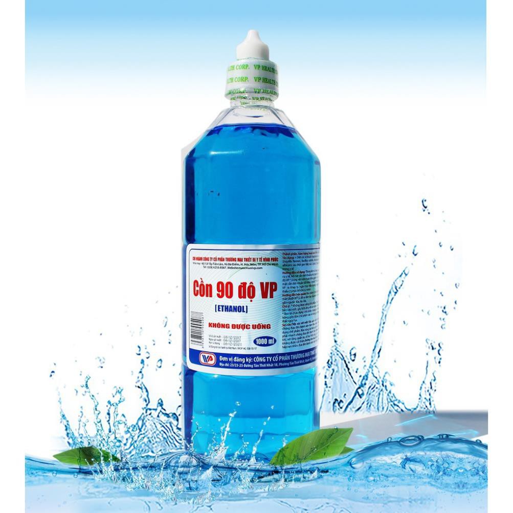 Cồn 90 Độ VP (1000ml) Chai màu xanh