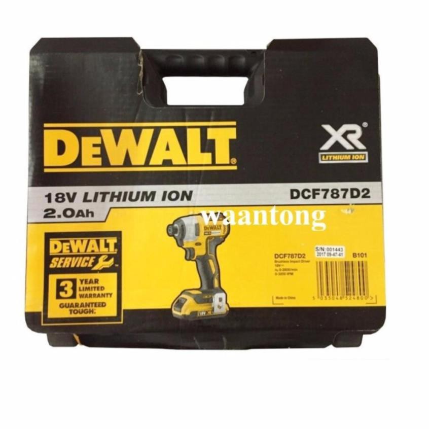 18V MÁY VẶN VÍT ĐỘNG LỰC DÙNG PIN DEWALT - DCF787D2