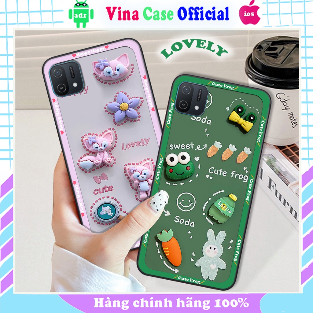 Ốp Oppo A16k in hình hoạt hình cute, dễ thương , đáng yêu