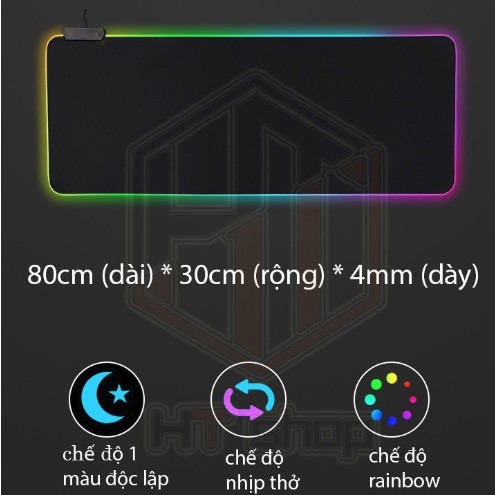 Bàn Di Chuột, Lót Chuột Pad RGB Loại 1 led 80x30cmx4mm 35*25*4 Giá rẻ
